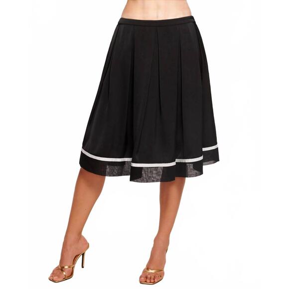 NEW RAMY BROOK alta pleated midi skirt in black